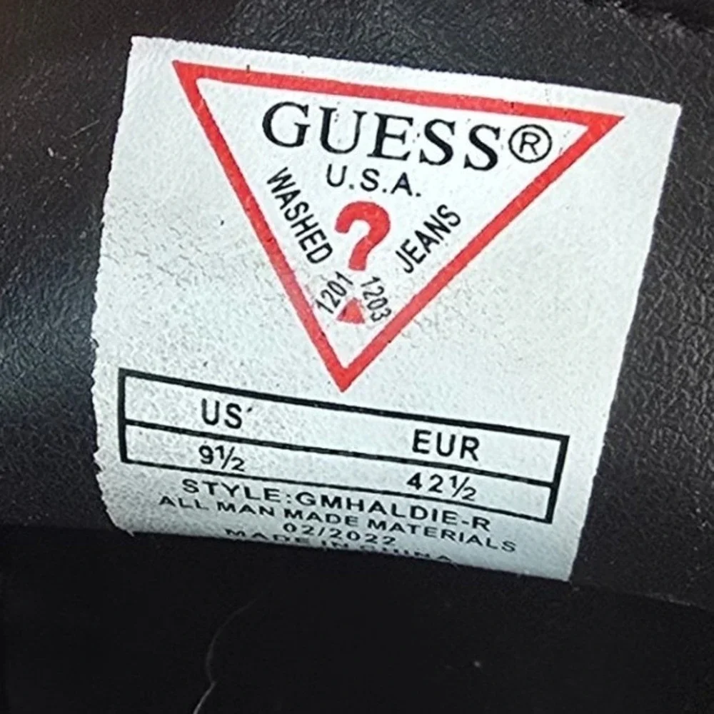 GUESS Mens Black Loafer Shoes Style GMHALDIE R Size‎ 9.5 U S